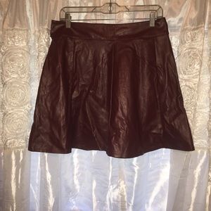 NWOT Socialite Faux Leather Skirt